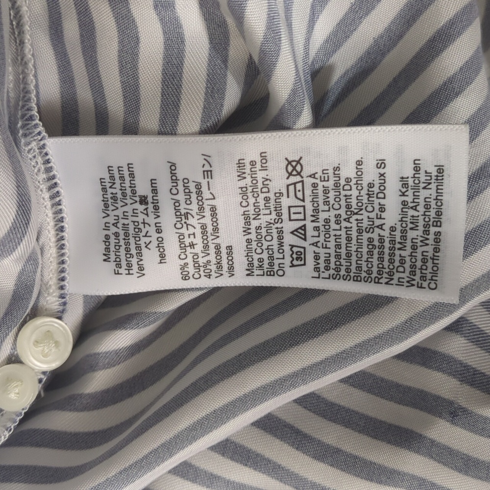 J. Crew Navy and White Striped Shirt / BLOUSE Size Xs - Picture 5 of 6
